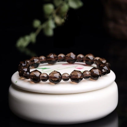 Faceted Smoky Quartz Energy Bracelet