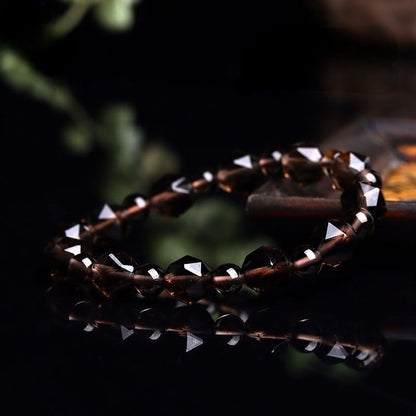 Faceted Smoky Quartz Energy Bracelet