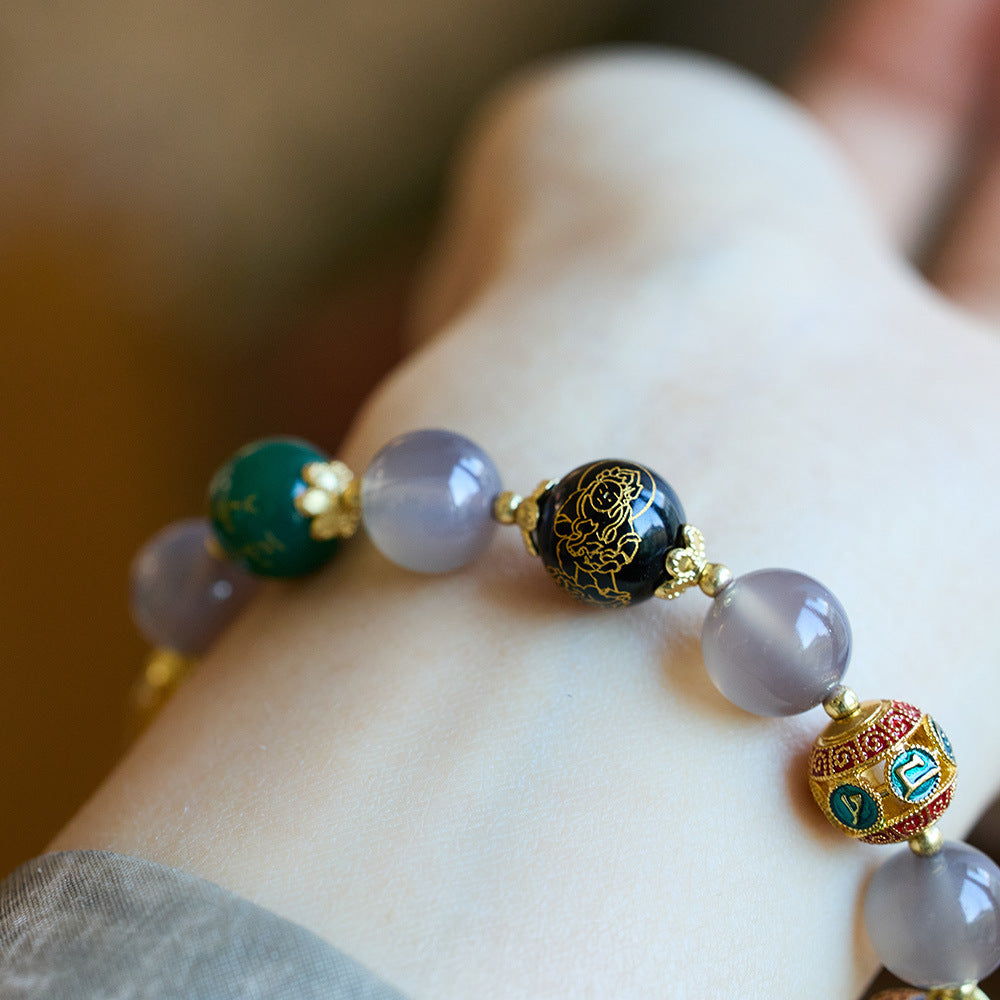 Five Celestial Guardians Fortune's Embrace Agate Bracelet