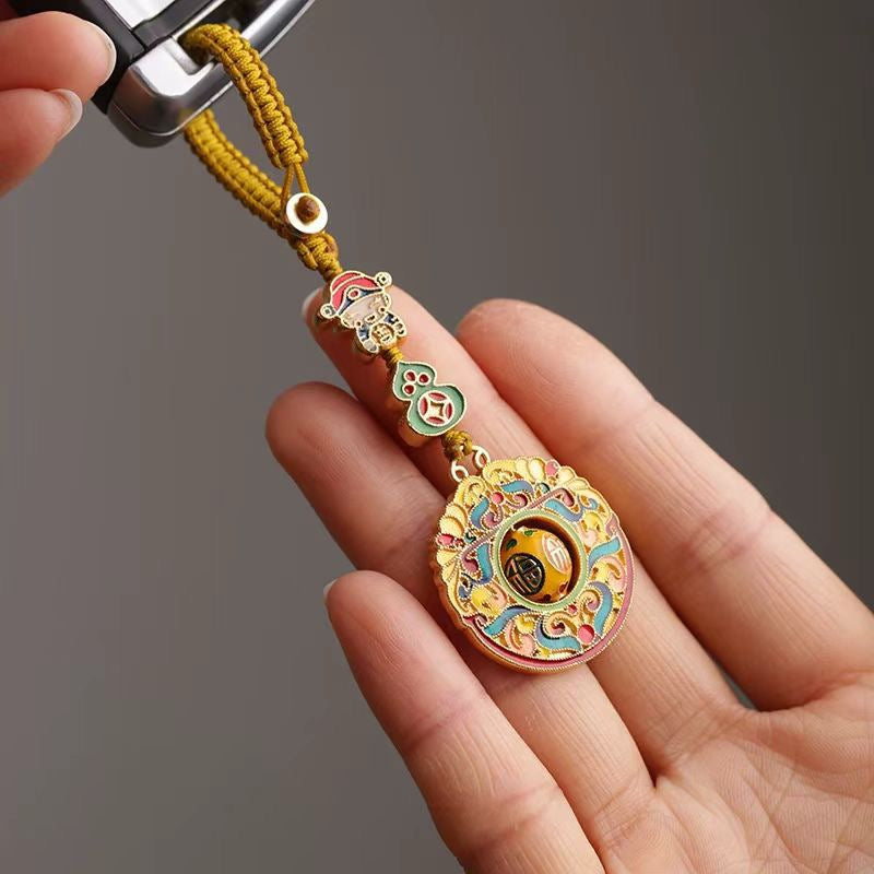Fortune God Gourd Keychain Charm