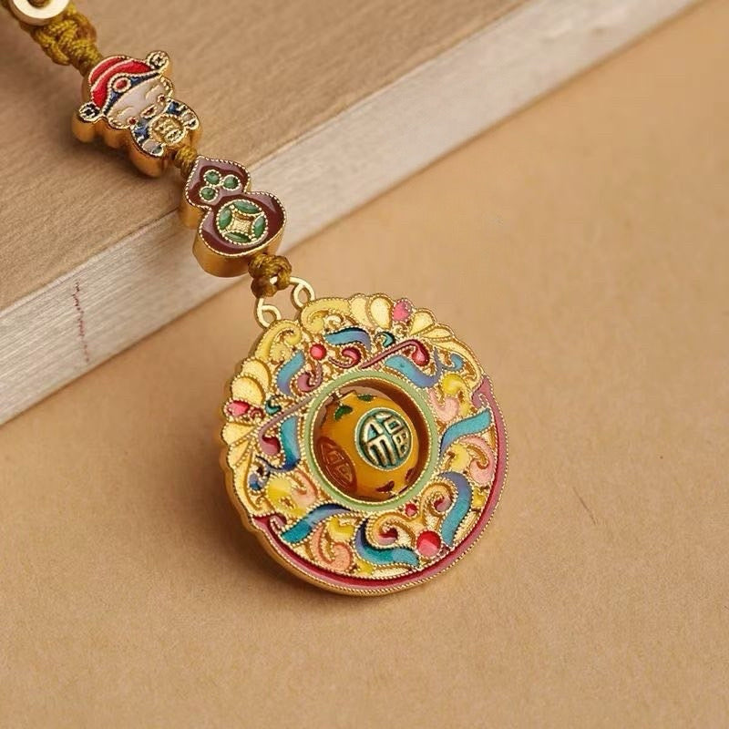 Fortune God Gourd Keychain Charm