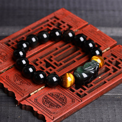 Fortune Guardian Obsidian Pi Xiu Bracelet