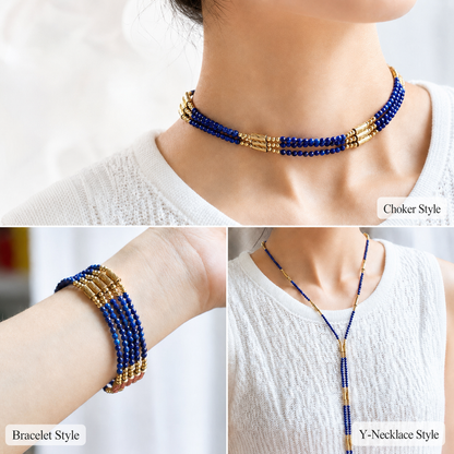 Galaxy Lapis Magnetic Convertible Necklace Bracelet