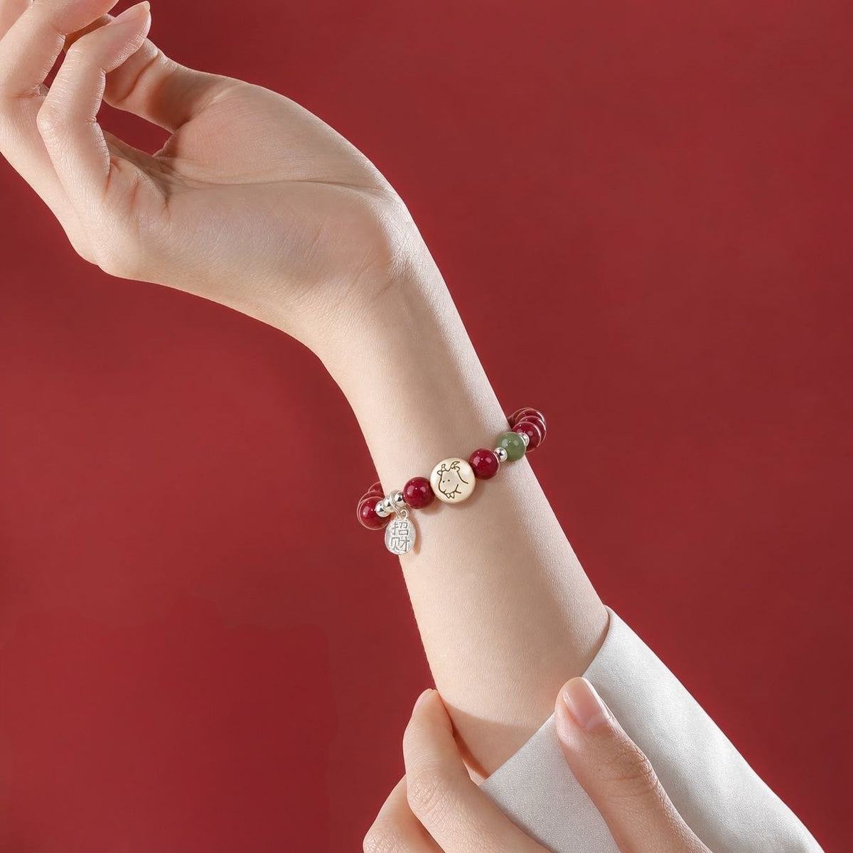 Goat Zodiac Cinnabar Fortune Guardian Bracelet