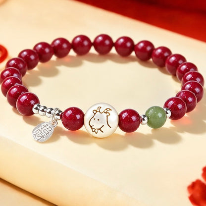 Goat Zodiac Cinnabar Fortune Guardian Bracelet