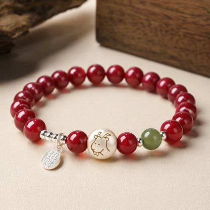 Goat Zodiac Cinnabar Fortune Guardian Bracelet
