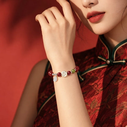 Goat Zodiac Cinnabar Fortune Guardian Bracelet