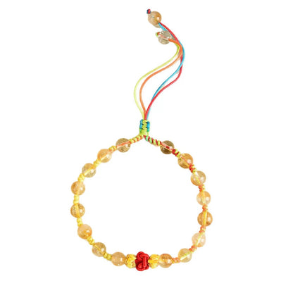 Golden Rutilated Quartz Confidence Knot Bracelet
