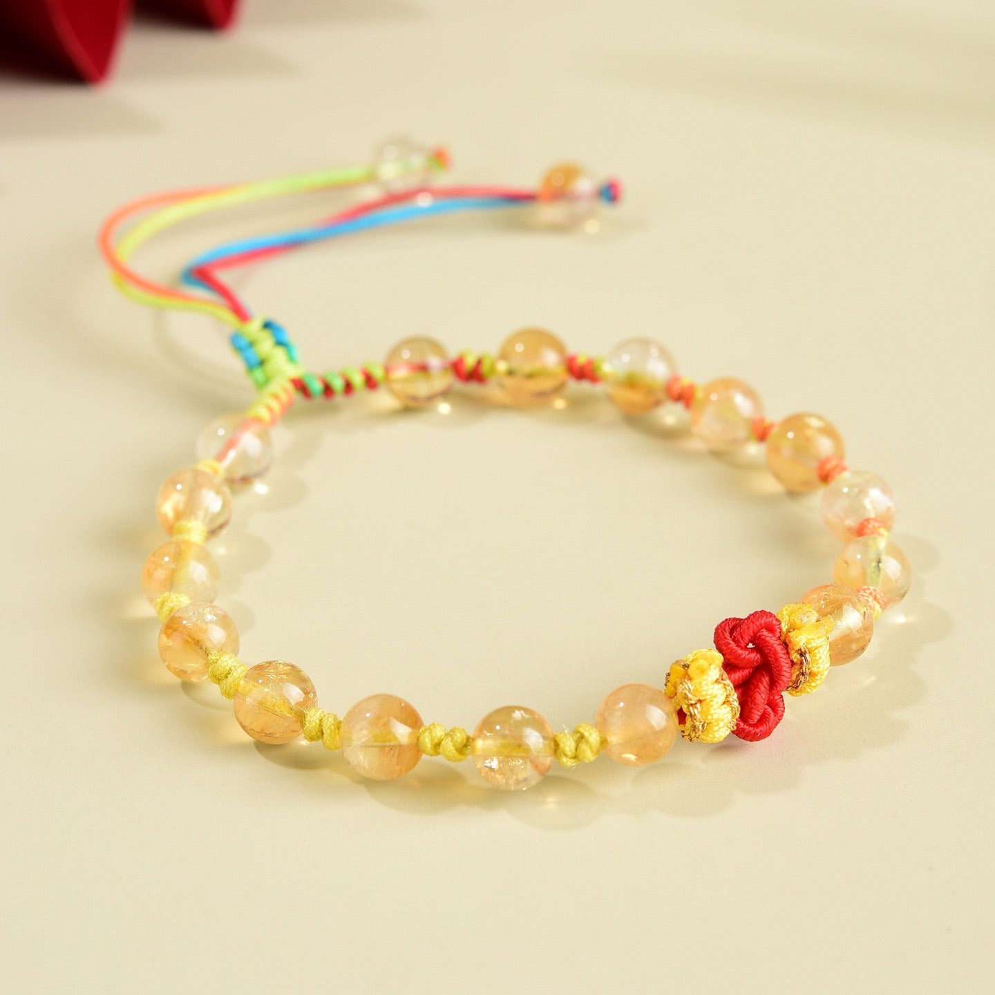 Golden Rutilated Quartz Confidence Knot Bracelet