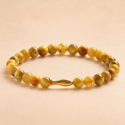 Golden Tiger Eye Lucky Fish Fortune Bracelet