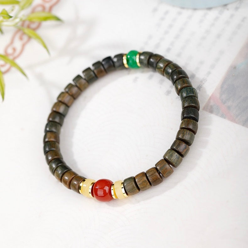 Fortune & Karma Green Sandalwood Fortune Bracelet