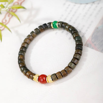 Fortune & Karma Green Sandalwood Fortune Bracelet