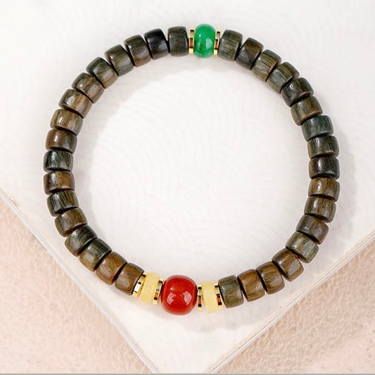 Fortune & Karma Green Sandalwood Fortune Bracelet