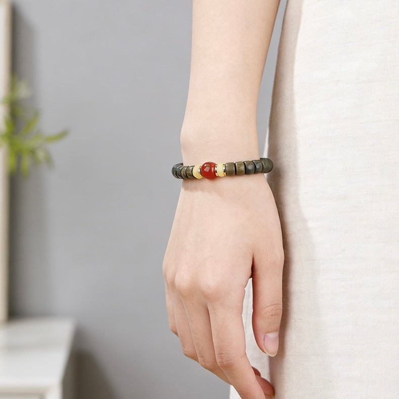 Fortune & Karma Green Sandalwood Fortune Bracelet