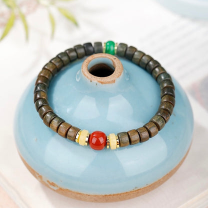 Fortune & Karma Green Sandalwood Fortune Bracelet