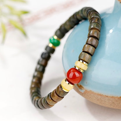 Fortune & Karma Green Sandalwood Fortune Bracelet