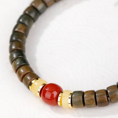 Fortune & Karma Green Sandalwood Fortune Bracelet