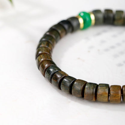 Fortune & Karma Green Sandalwood Fortune Bracelet