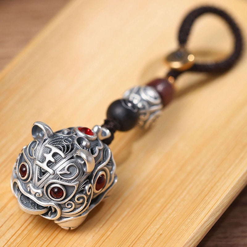 Guardian Tiger Fortune Protection Car Keychain