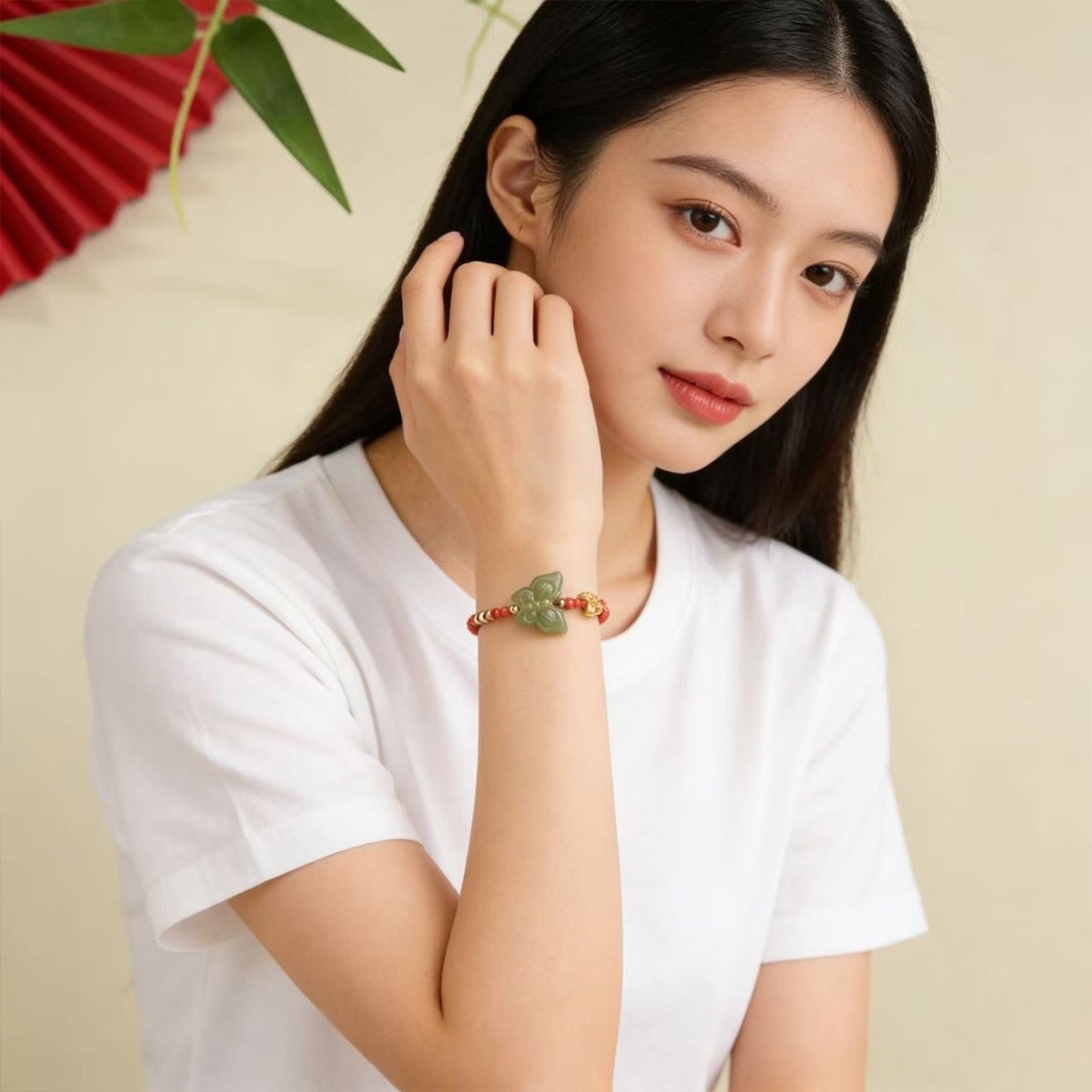 Hetian Jade Butterfly Blessing Set