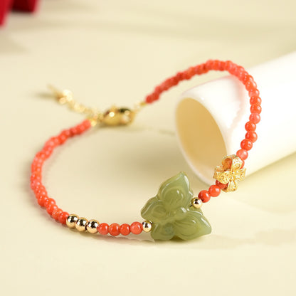 Hetian Jade Butterfly Blessing Set