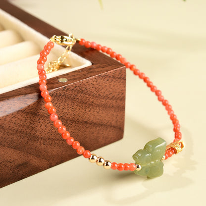 Hetian Jade Butterfly Blessing Set