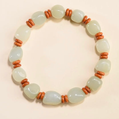 Hetian Jade Peachwood Harmony Bracelet
