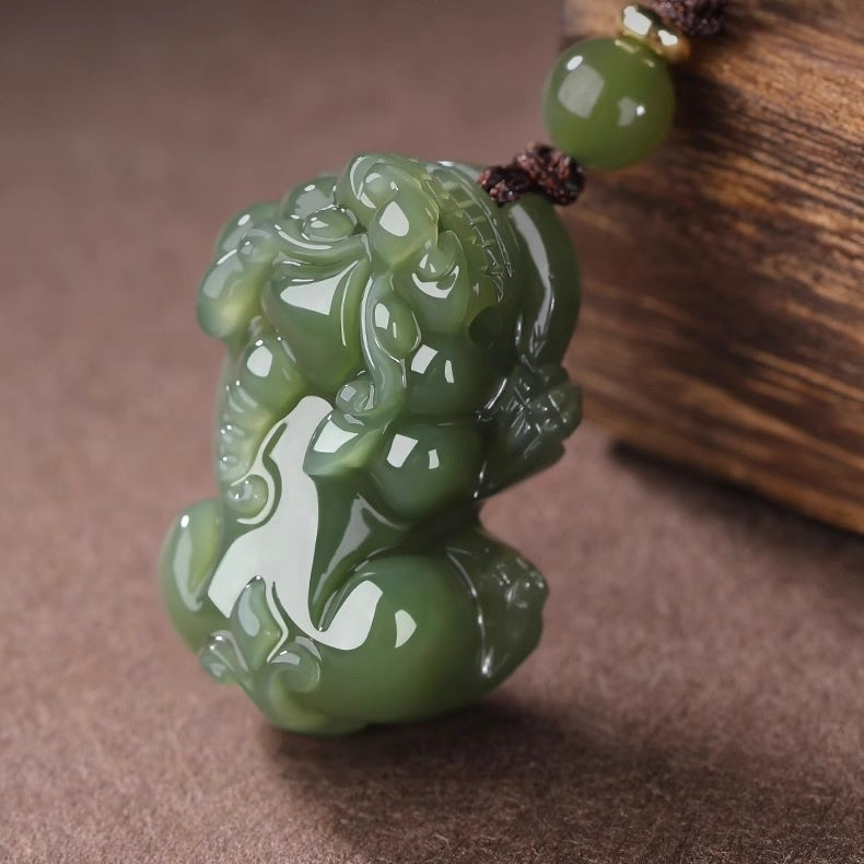 Hetian Jade Pixiu Wealth Pendant