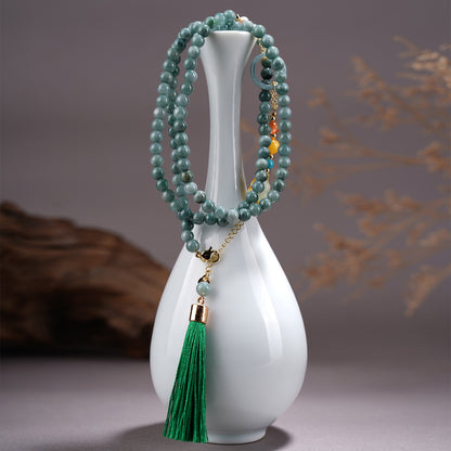 Jade Fortune Tassel Necklace