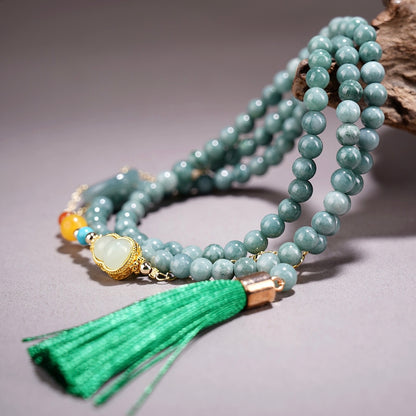 Jade Fortune Tassel Necklace