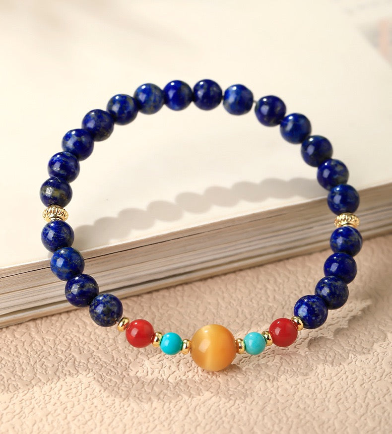 Klein Blue Lapis Wealth Bracelet
