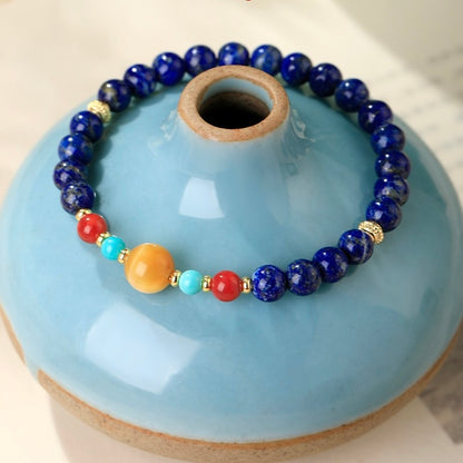 Klein Blue Lapis Wealth Bracelet
