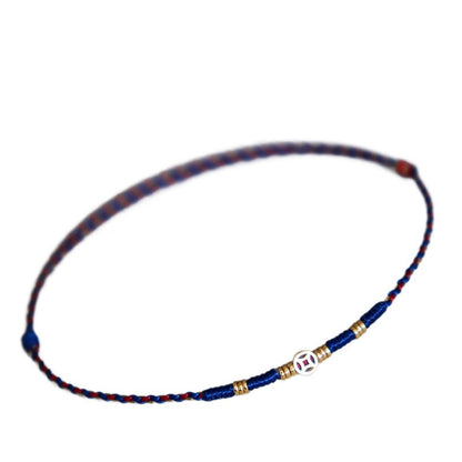Lucky Coin Braided Cord Bracelet
