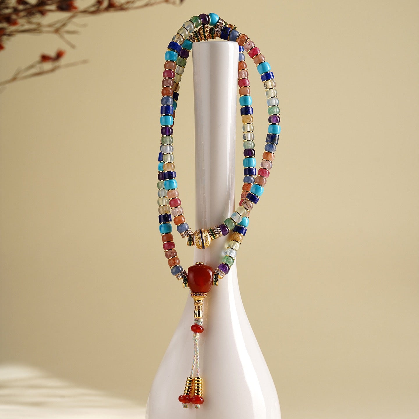 Multi Gem Fortune Mala Bracelet
