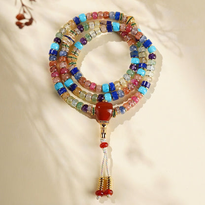 Multi Gem Fortune Mala Bracelet