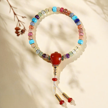 Multi Gem Fortune Mala Bracelet