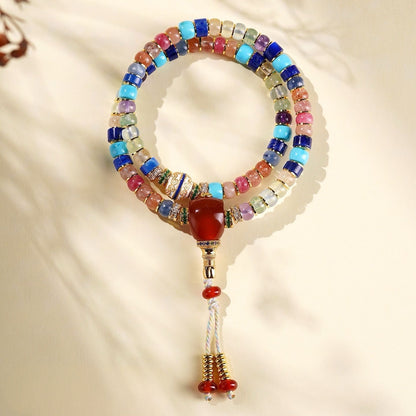 Multi Gem Fortune Mala Bracelet