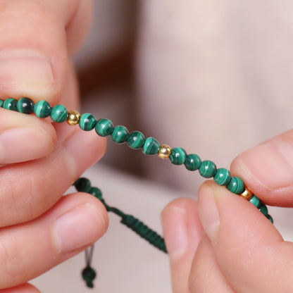 Natural Malachite Protection Calmness String Bracelet - Fortune & Karma