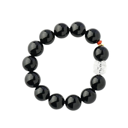 Obsidian Lion Dance Protection Bracelet
