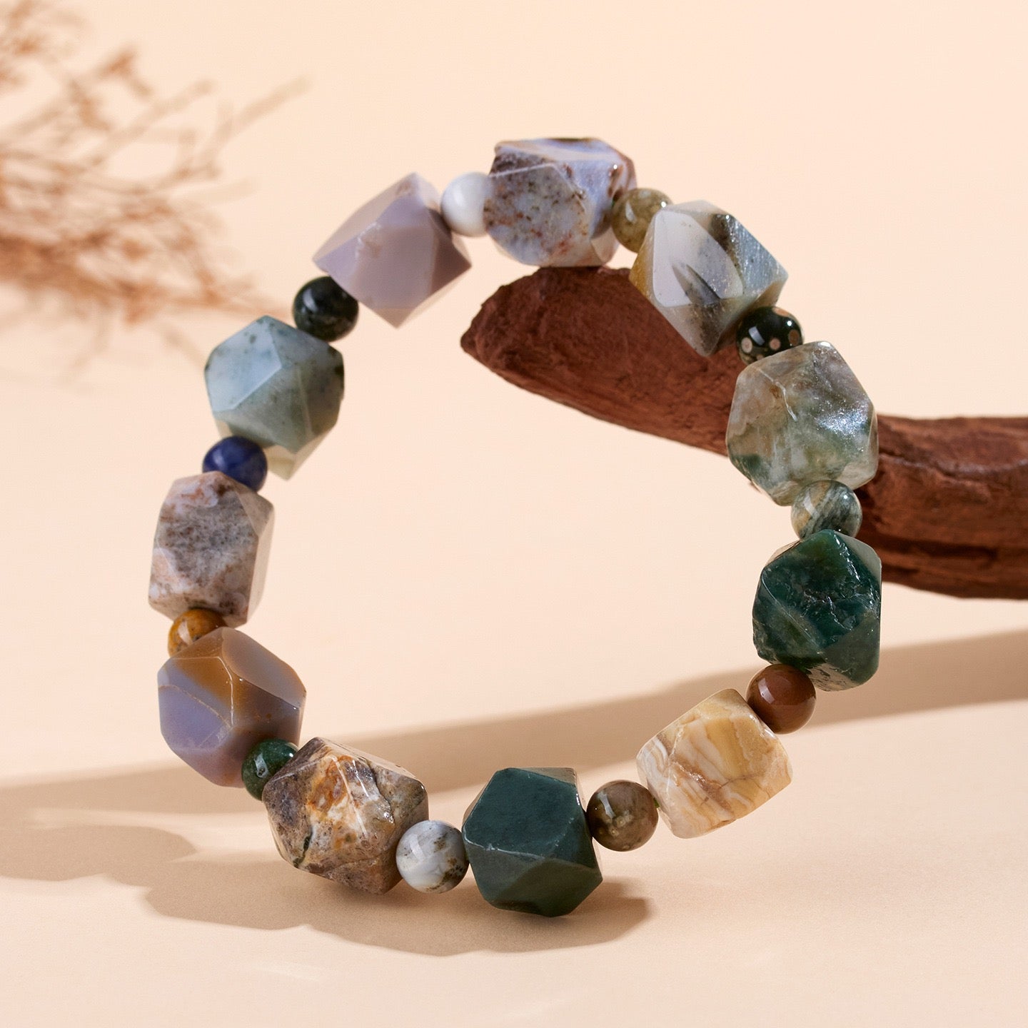 Ocean Chalcedony Peace Bracelet