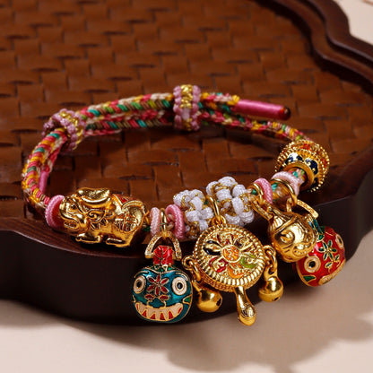 Pixiu Gold Devouring Beast Drum Bracelet
