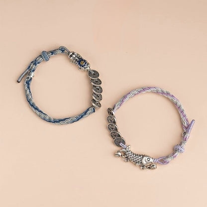 Pixiu Koi Five Emperor Coins Bracelet
