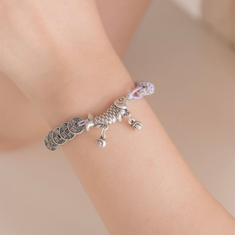 Pixiu Koi Five Emperor Coins Bracelet