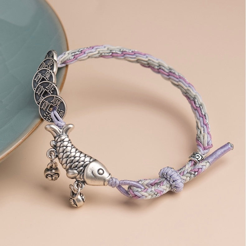 Pixiu Koi Five Emperor Coins Bracelet