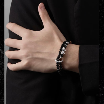 Fortune & Karma Pixiu Obsidian Tiger Eye Wealth Bracelet