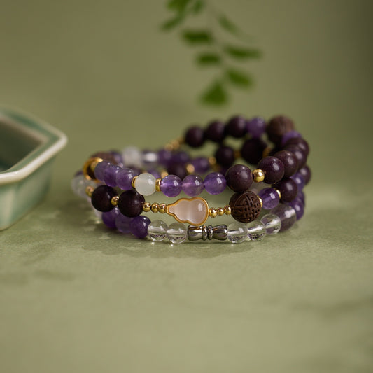 Purple Aura Amethyst Convertible Necklace Bracelet