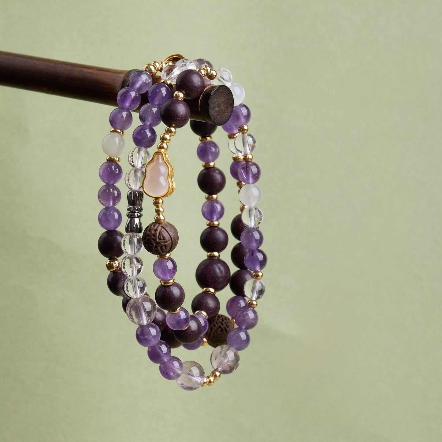 Purple Aura Amethyst Convertible Necklace Bracelet