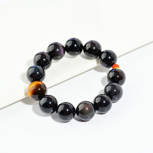 Rainbow Eye Obsidian Protection Bracelet