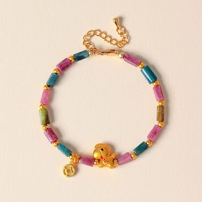 Rainbow Pony Fortune Tourmaline Bracelet