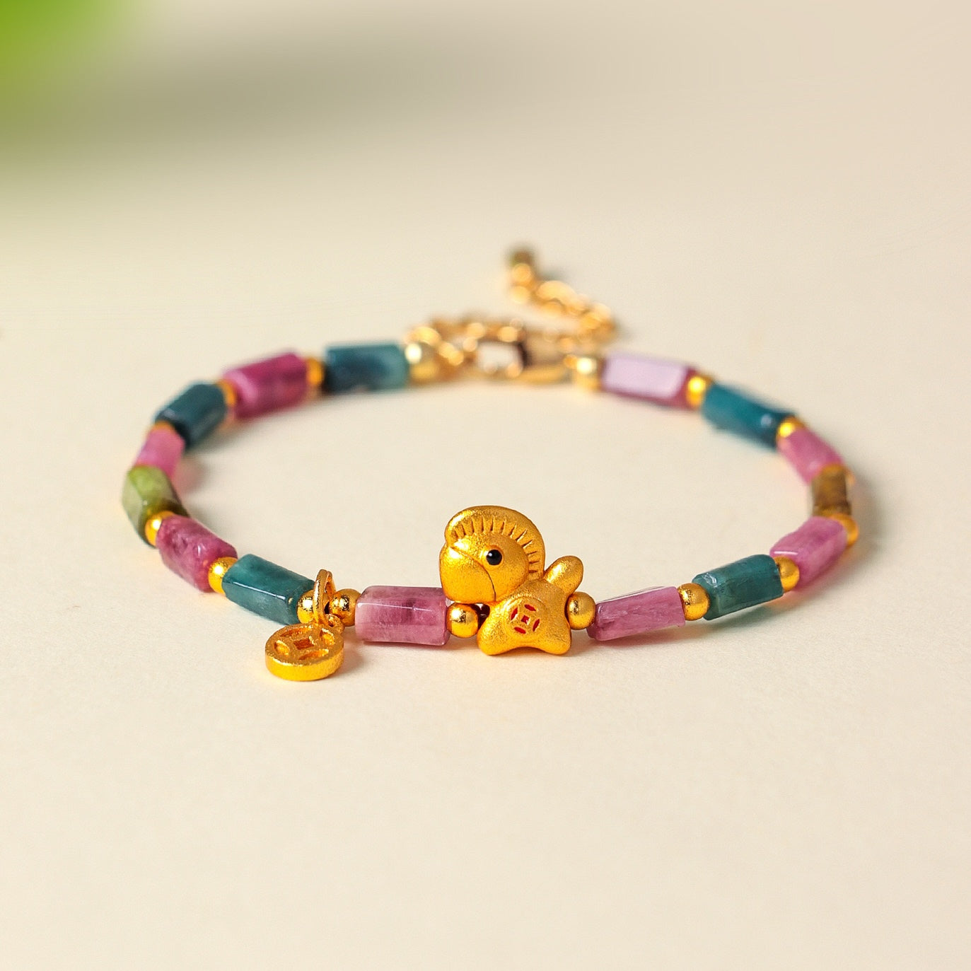 Rainbow Pony Fortune Tourmaline Bracelet